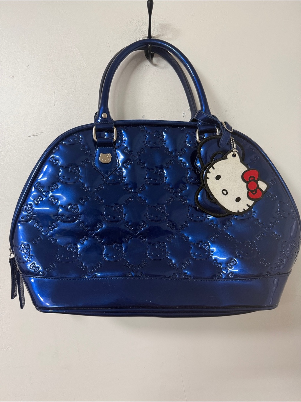 Loungefly Metallic Blue Hello Kitty Dome Satchel